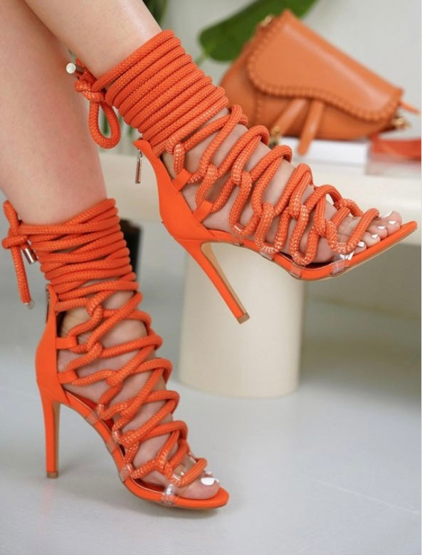 Rope Heels Orange